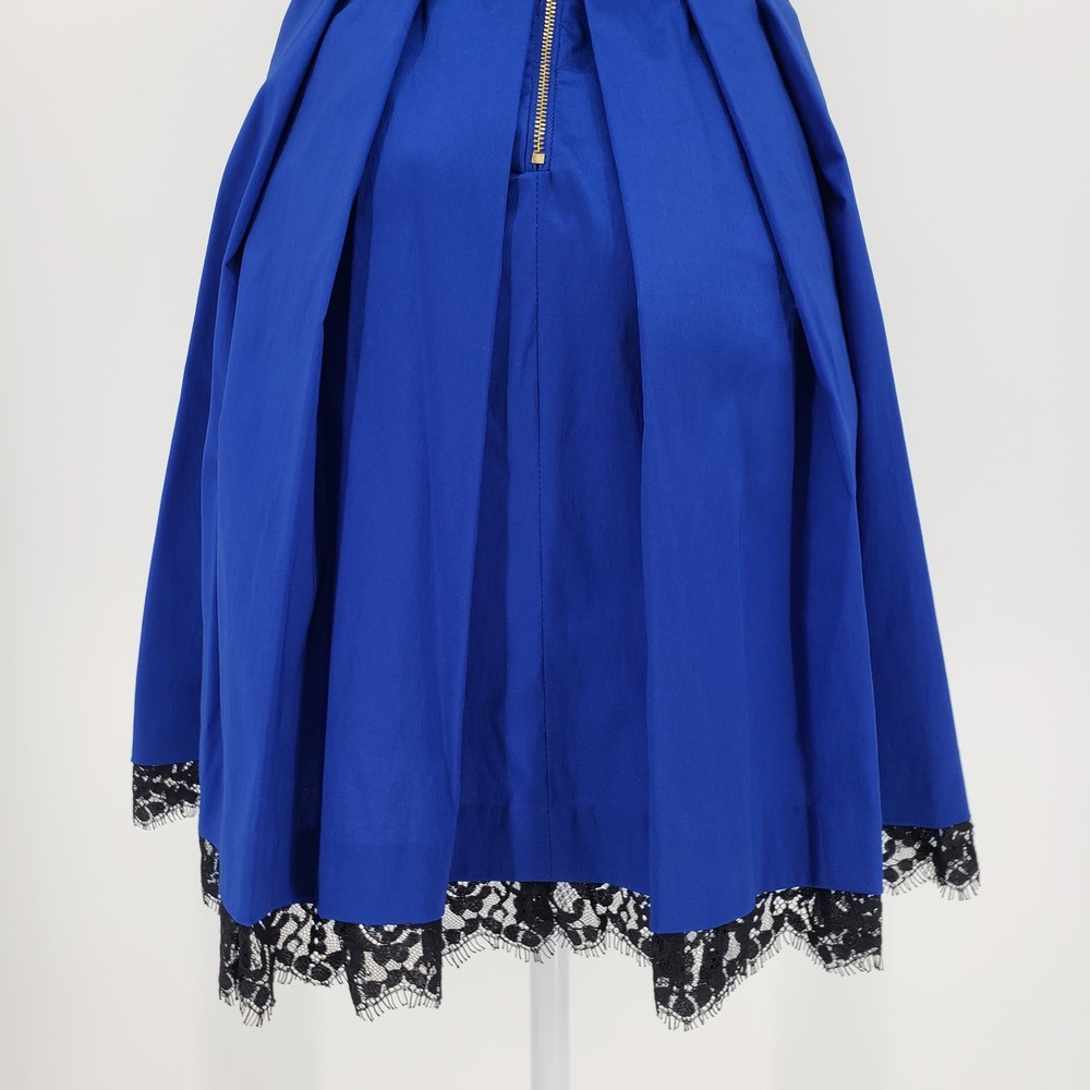 Guess Strapless Fit & Flare Dress 2 Embellished Beaded Lace Trim Sweetheart Blue - Picture 9 of 10